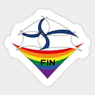 Finland pride flag Sticker